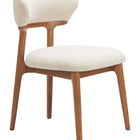 Zuo Cedar Dining Chair (Set of 2) White & Walnut