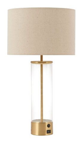 Zuo Boreal Table Lamp Beige & Gold