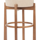 Zuo Nade Barstool (Set of 2) Beige & Walnut