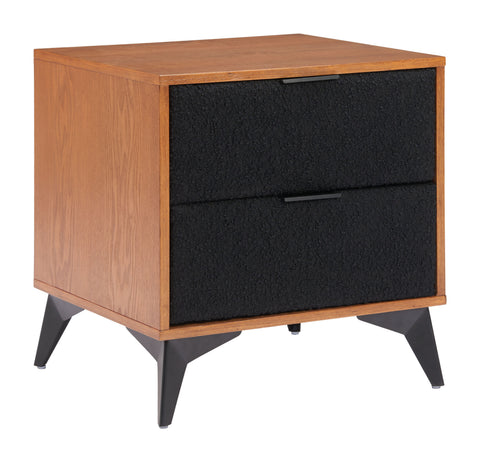Zuo Zarif Nightstand Black & Walnut