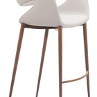Zuo Limay Barstool Beige & Walnut