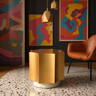 Zuo Osam Side Table Gold & Beige