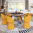 Zuo Oblic Swivel Dining Chair Orange