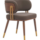 Zuo Brew Dining Chair Brown & Walnut