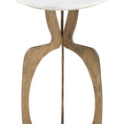 Zuo Ophelia Side Table White & Brass