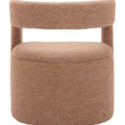 Zuo Atria Accent Chair & Ottoman Tawny Brown