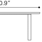Zuo Atlas Dining Table White & Silver