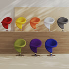 Manhattan Comfort Curl Modern 8-Piece Accent Chair in Blue, Cream, Purple, Green, Gray, Orange, Red and Yellow