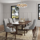 Manhattan Comfort Shubert Modern 8-Piece Dining Chair Set in Light Gray