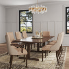 Manhattan Comfort Shubert Modern 8-Piece Dining Chair Set in Tan