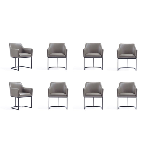Manhattan Comfort Serena Modern 8-Piece Dining Set in Taupe