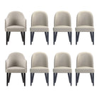 Manhattan Comfort Hillman Modern 8-Piece Dining Chair Set in Light Gray