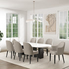 Manhattan Comfort Hillman Modern 8-Piece Dining Chair Set in Light Gray - 8-DC087AR2-LG