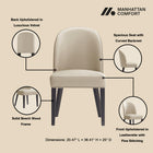 Manhattan Comfort Hillman Modern 8-Piece Dining Chair Set in Sand