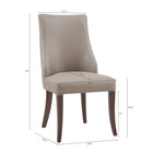 Manhattan Comfort Connie Modern 8-Piece Dining Chair Set in Taupe