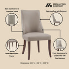 Manhattan Comfort Connie Modern 8-Piece Dining Chair Set in Taupe