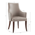 Manhattan Comfort Connie Modern 8-Piece Dining Chair Set in Taupe