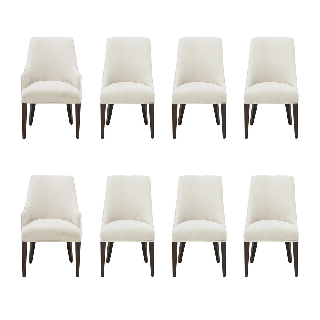 Manhattan Comfort Beever Modern 8-Piece Dining Chair Set in Cream