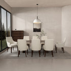 Manhattan Comfort Beever Modern 8-Piece Dining Chair Set in Cream