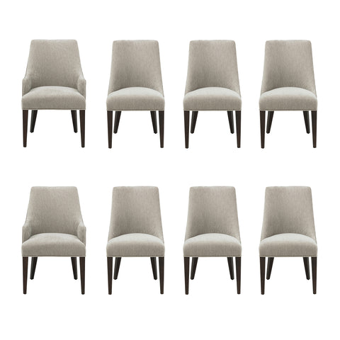 Manhattan Comfort Beever Modern 8-Piece Dining Chair Set in Taupe