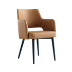 Manhattan Comfort Tremont Modern 8-Piece Dining Chair Set in Saddle