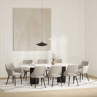 Manhattan Comfort Tremont Modern 8-Piece Dining Chair Set in Stone Gray
