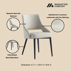 Manhattan Comfort Tremont Modern 8-Piece Dining Chair Set in Stone Gray