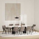 Manhattan Comfort Tremont Modern 8-Piece Dining Chair Set in Taupe