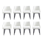 Manhattan Comfort Tremont Modern 8-Piece Dining Chair Set in White