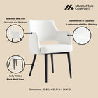 Manhattan Comfort Tremont Modern 8-Piece Dining Chair Set in White