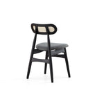 Manhattan Comfort Paragon and Rockaway Modern Industry Chic 9-Piece Dining Set in Black and Gray