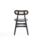 Manhattan Comfort Paragon and Rockaway Modern Industry Chic 9-Piece Dining Set in Black and Gray