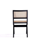 Manhattan Comfort Hamlet and Rockaway Modern Industry Chic 9-Piece Dining Set in Black and Natural