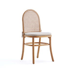 Manhattan Comfort Paragon and Rockaway Modern Industry Chic 9-Piece Dining Set in Oatmeal and Natural