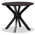 Baxton Studio Carlin Sand Fabric Upholstered and Dark Brown Finished Wood 5-Piece Dining Set
