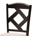 Baxton Studio Quinlan Modern and Contemporary Sand Fabric Upholstered and Dark Brown Finished Wood 5-Piece Dining Set