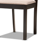 Baxton Studio Quinlan Modern and Contemporary Sand Fabric Upholstered and Dark Brown Finished Wood 5-Piece Dining Set