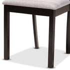Baxton Studio Luise Modern and Contemporary Grey Fabric Upholstered and Dark Brown Finished Wood 5-Piece Dining Set