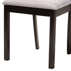 Baxton Studio Luise Modern Grey Fabric and Dark Brown Finished Wood 7-Piece Dining Set