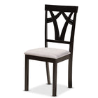 Baxton Studio Telma Modern and Contemporary Grey Fabric Upholstered and Dark Brown Finished Wood 5-Piece Dining Set