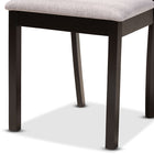 Baxton Studio Branca Modern and Contemporary Grey Fabric Upholstered and Dark Brown Finished Wood 5-Piece Dining Set