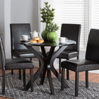 Baxton Studio Asli Modern Espresso Brown Faux Leather and Wood 5-Piece Dining Set