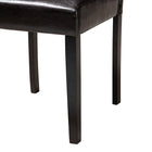Baxton Studio Emine Modern Dark Brown Faux Leather and Espresso Brown Finished Wood 5-Piece Dining Set