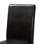 Baxton Studio Bruna Modern Dark Brown Faux Leather and Espresso Brown Finished Wood 5-Piece Dining Set