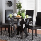 Baxton Studio Rosi Modern Espresso Brown Faux Leather and Wood 5-Piece Dining Set