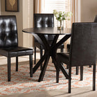 Baxton Studio Marie Modern and Contemporary Dark Brown Faux Leather Upholstered and Dark brown Finished Wood 5-Piece Dining Set