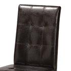 Baxton Studio Marie Modern and Contemporary Dark Brown Faux Leather Upholstered and Dark brown Finished Wood 7-Piece Dining Set