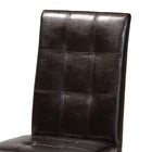 Baxton Studio Vida Modern and Contemporary Dark Brown Faux Leather Upholstered and Dark Brown Finished Wood 5-Piece Dining Set