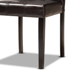 Baxton Studio Vida Modern and Contemporary Dark Brown Faux Leather Upholstered and Dark Brown Finished Wood 5-Piece Dining Set