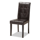 Baxton Studio Elira Modern and Contemporary Dark Brown Faux Leather Upholstered and Dark Brown Finished Wood 5-Piece Dining Set